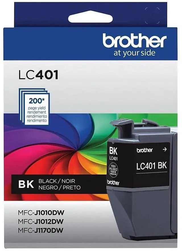 Alt view image 7 of 8 - Brother LC401 Black Standard Yield Ink Cartridge Prints Up to 200 Pages (LC401BKS)