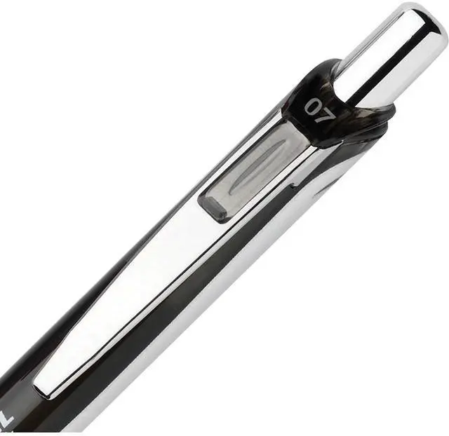 Alt view image 7 of 7 - Pentel EnerGel RTX Black Ink Retractable Gel Pen, 0.7 mm, 5/Pack (PENBL77BP5A)