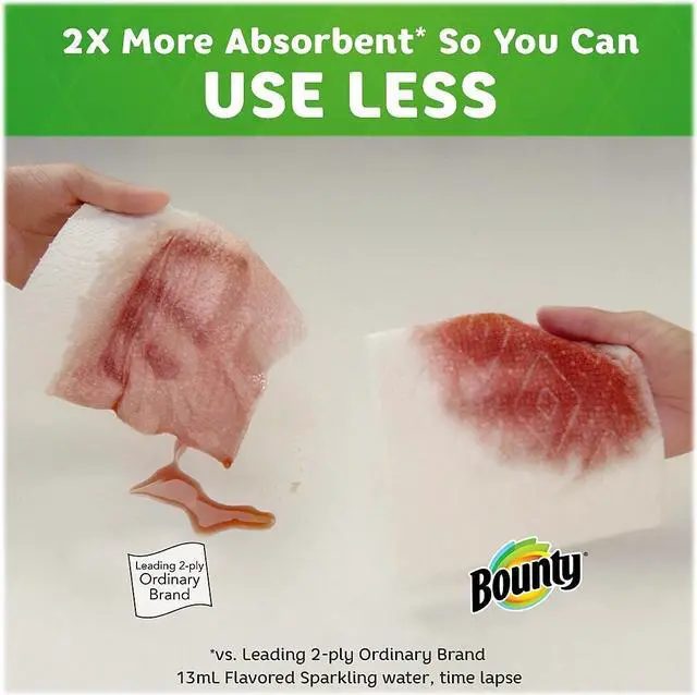 Alt view image 2 of 8 - Bounty Select-A-Size Paper Towels Paper Towels 2-Ply 135 Sheets/Roll 4 Rolls/Pack (06134)
