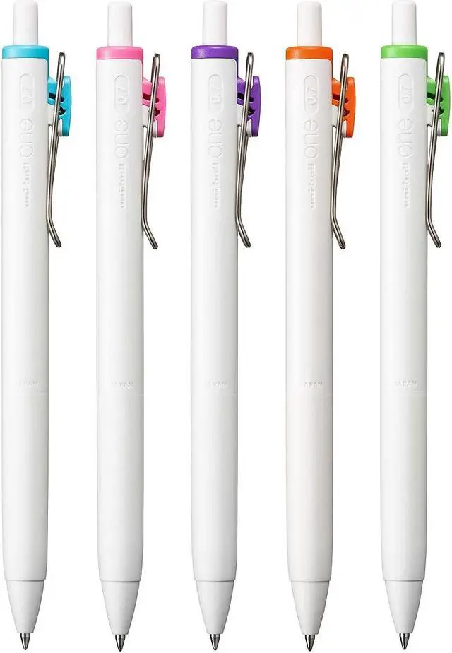 Alt view image 3 of 14 - uni-ball uni one Retractable Gel Pens Medium Point 0.7mm Assorted Ink 5/Pack (70381)