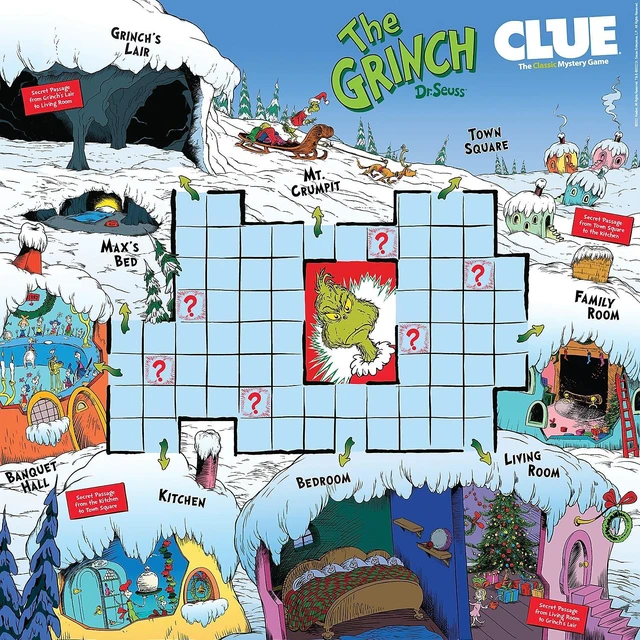 Alt view image 4 of 6 - CLUE The Grinch Mystery Board Game (USACL154779)