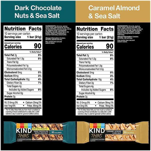 Alt view image 4 of 10 - KIND Thins Gluten-Free Bar Variety Pack 14.8 oz. 20 Bars/Box (41888) PHW41888