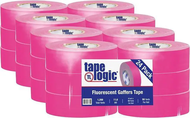 Alt view image 2 of 4 - Tape Logic T9874FP 2 in. x 50 Yards Fluorescent Pink Tape Logic 11 mil Gaffers Tape - 24 Per Case