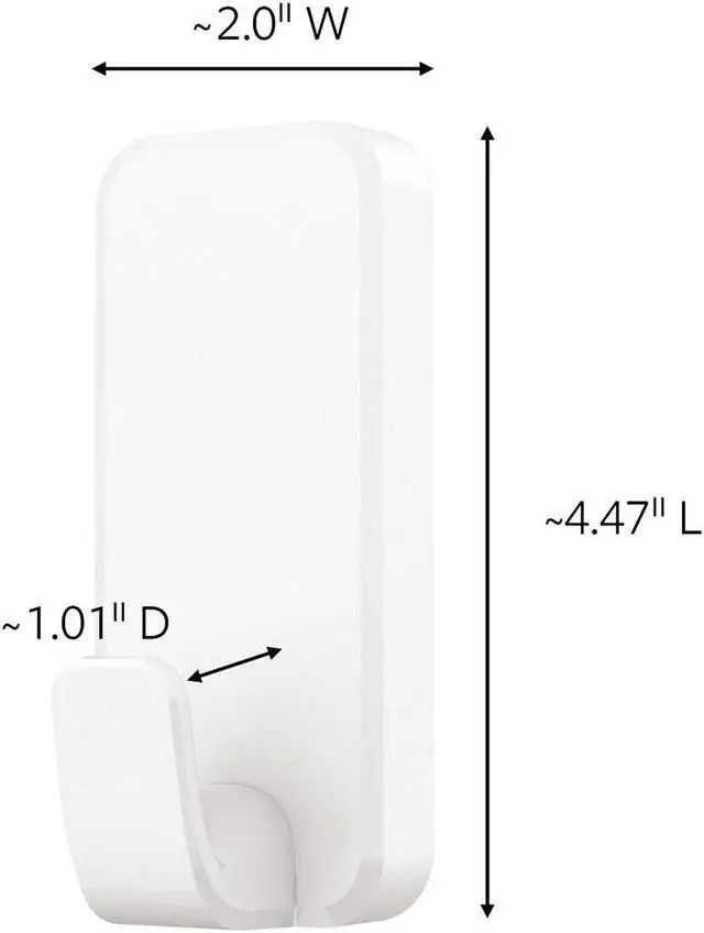 Alt view image 2 of 12 - Command X-Large Utility Hook White 1 Hook 4 Strips/Pack (17010-ES)