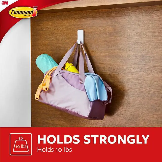 Alt view image 4 of 12 - Command X-Large Utility Hook White 1 Hook 4 Strips/Pack (17010-ES)