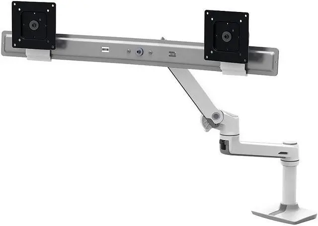 Alt view image 2 of 20 - ERGOTRON 45-489-026 LX Dual Direct Arm Desk Mount - 32-inch - Aluminum