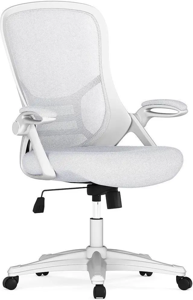 Main image of Flash Furniture Porter Ergonomic Mesh Swivel High Back Office Chair White/White (HL00161WHWH)