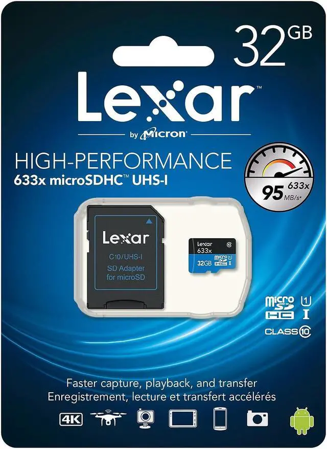 Alt view image 16 of 17 - Lexar High Performance 32 GB Class 10/UHS-I U1 microSDHC LSDMI32GBBNL633A