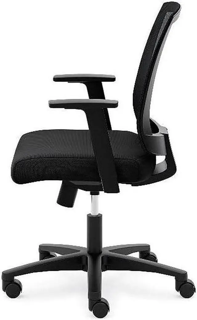 Alt view image 14 of 15 - Basyx VL511 Mesh Mid-Back Task Chair with Arms Black VL511LH10