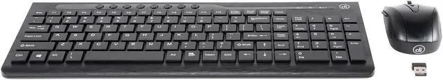 Alt view image 5 of 11 - Digital Innovations 4270100 USB Wireless Keyboard and Optical EasyGlide Mouse Black (4270100)