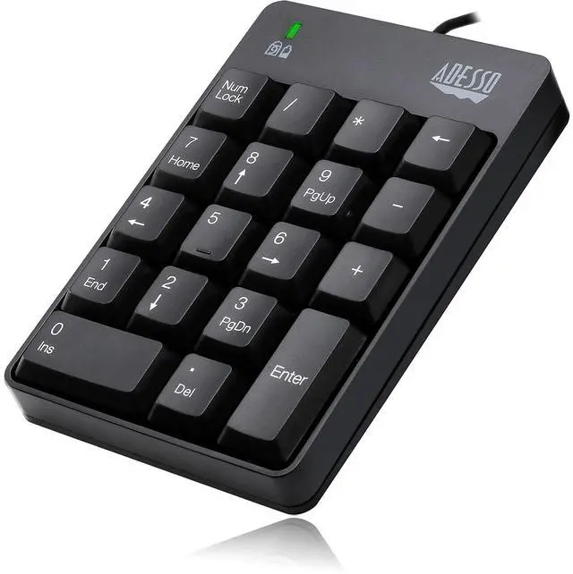 Alt view image 13 of 13 - Adesso AKB-601UB - USB Spill Resistant 18-Key Numeric Keypad