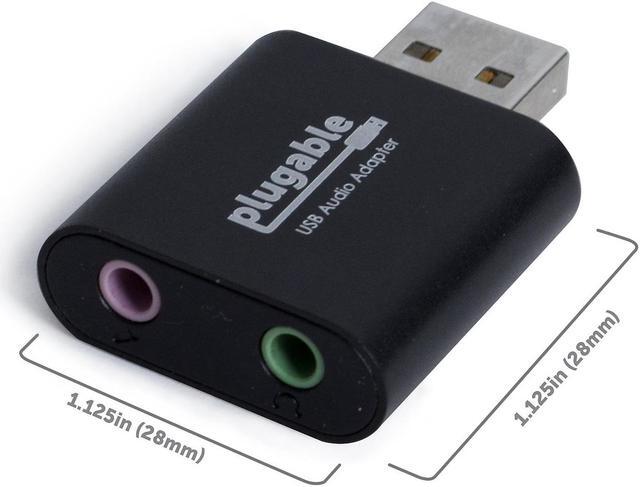 Alt view image 13 of 17 - Plugable USB Audio Adapter with 3.5mm Speaker-Headphone and Microphone Jack, Add an External Stereo Sound Card to Any PC, Compatible with Windows, Mac, and Linux