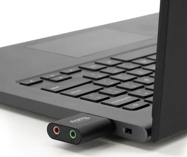 Alt view image 14 of 17 - Plugable USB Audio Adapter with 3.5mm Speaker-Headphone and Microphone Jack, Add an External Stereo Sound Card to Any PC, Compatible with Windows, Mac, and Linux