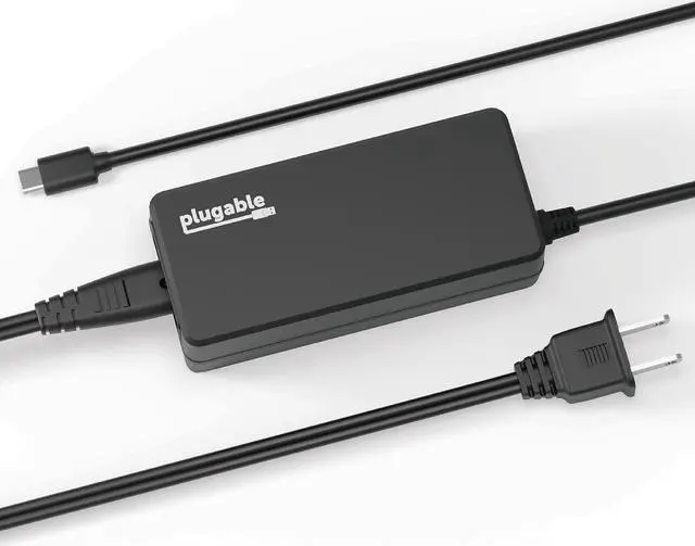 Alt view image 9 of 14 - Plugable USB-C Chromebook Charger Replacement, 60W Type C Charger for Laptops, Compatible with USB-C Google Chromebooks including Samsung, HP, Dell, Lenovo, Acer, Asus