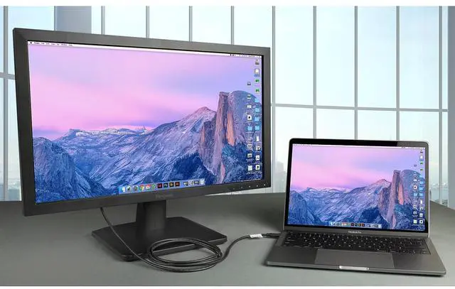 Alt view image 6 of 10 - Plugable USB C to VGA Cable - Connect Your USB-C or Thunderbolt 3 Laptop to VGA Displays up to 1920x1080@60Hz (Compatible with 20182019 MacBook Pros, Dell XPS 13 and 15, Surface Book 2), 6 Feet, 1.8m