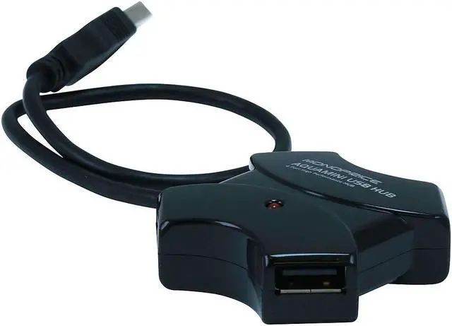 Alt view image 9 of 10 - Monoprice 4-Port USB 2.0 Hub Black (106631)