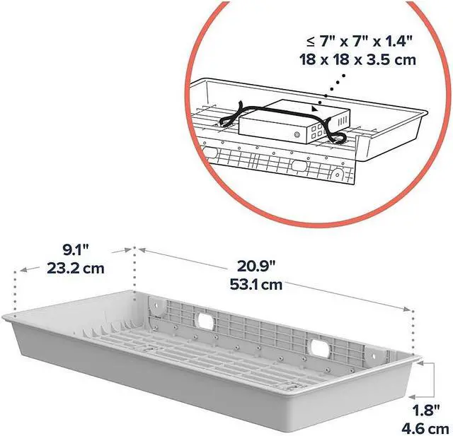 Alt view image 6 of 6 - Ergotron CareFit Mounting Tray for CPU Mini PC White 98548251