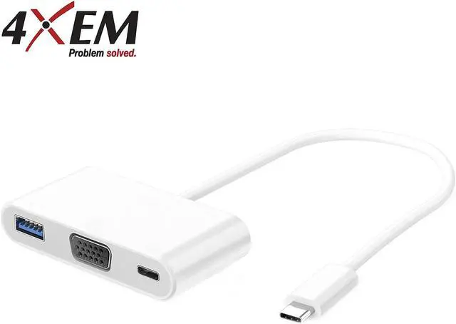 Alt view image 6 of 7 - USB C DOCK VGA USB 3.0 POWER DELIVERY 1080P PD 3-IN-1 ADAPTER