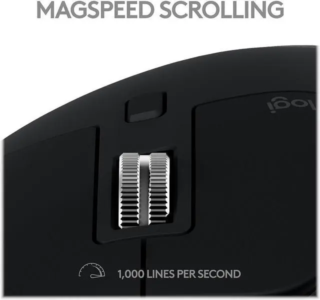 Alt view image 16 of 20 - Logitech MX Master 3S Wireless Mouse for Mac (Space Gray)