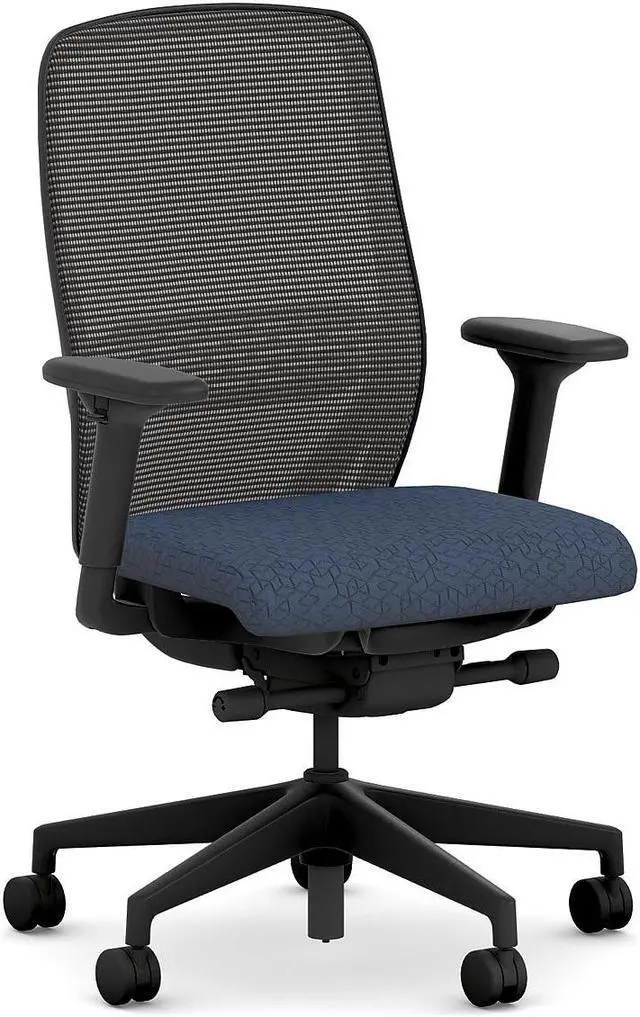 Alt view image 2 of 6 - HON Nucleus Fabric/Mesh Swivel Task Chair Navy/Black (HNR1KD.Y2.STC.A.H.IM.APX13.BL.SB.T)