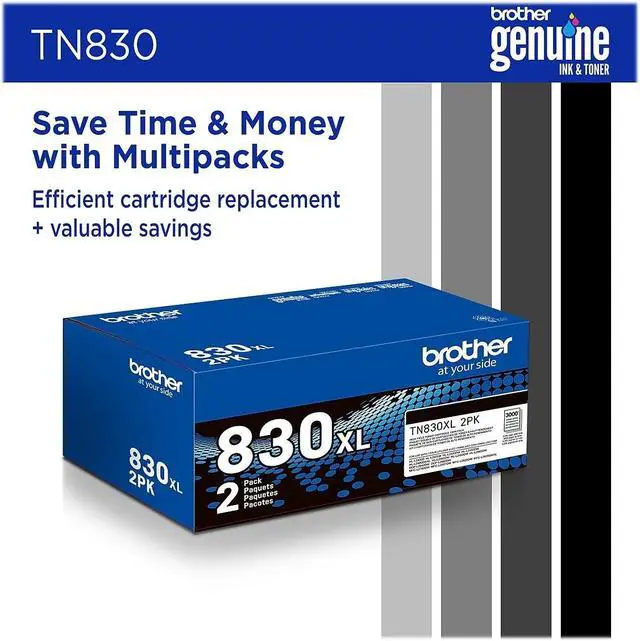 Alt view image 9 of 10 - Brother TN830 Toner Cartridge Standard Yield Black