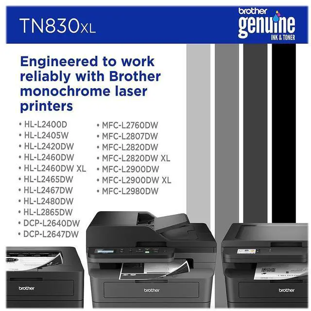 Alt view image 6 of 10 - TN830XL High-Yield Toner 3000 Page-Yield Black