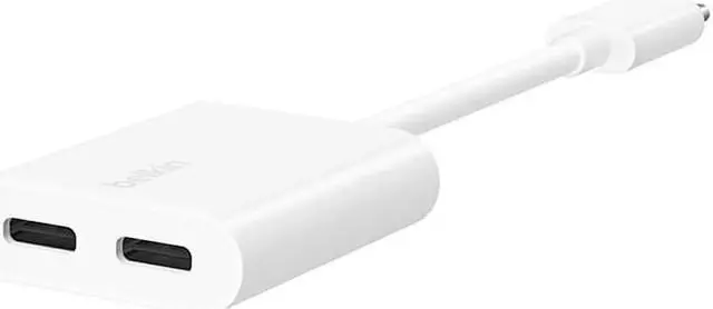 Alt view image 3 of 4 - Belkin RockStar USB-C to USB-C Audio Adapter White (F7U081btWH)