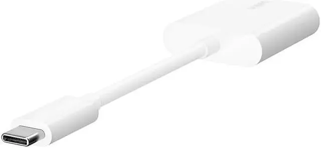 Alt view image 4 of 4 - Belkin RockStar USB-C to USB-C Audio Adapter White (F7U081btWH)