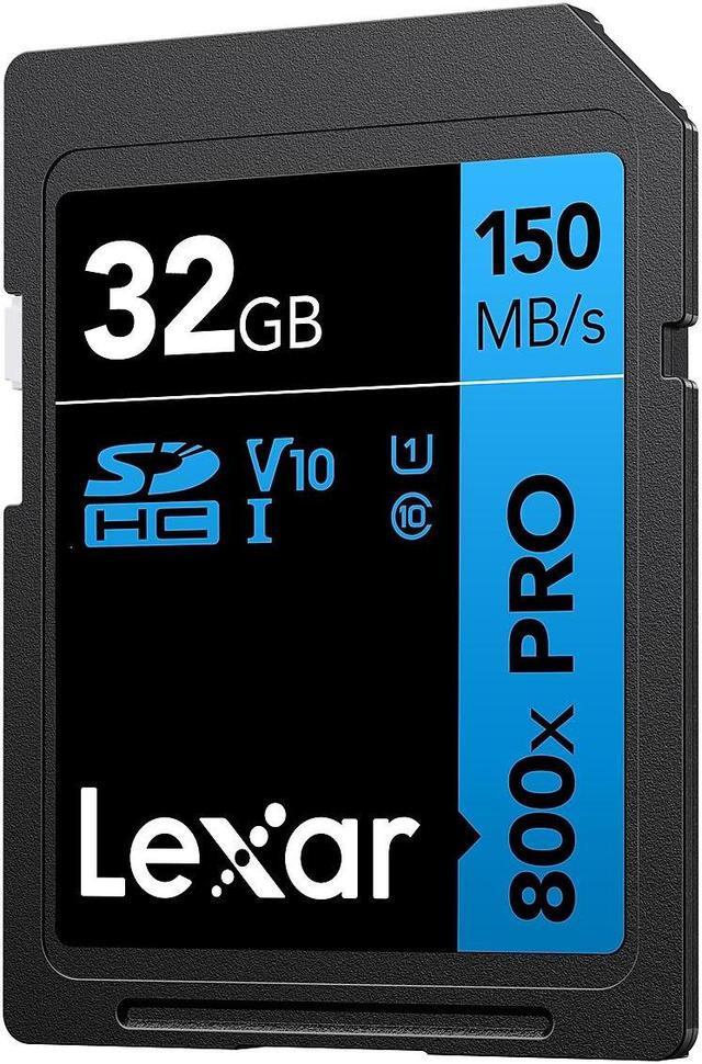 Alt view image 2 of 15 - Lexar High-Performance 800x PRO BLUE Series 32GB SDHC Memory Card Class 10 UHS-I V10 2/Pack (LSD0800P032G-B2NNU)