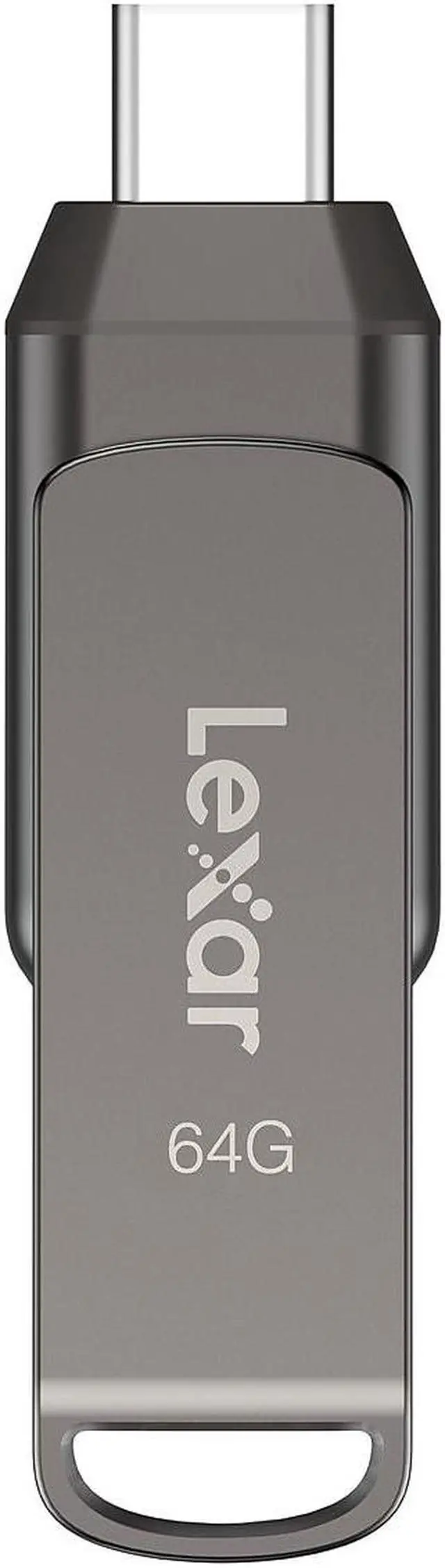 Main image of Lexar JumpDrive D400 Dual 64GB USB 3.1 Flash Drive Titanium (LJDD400-64G-BNU)