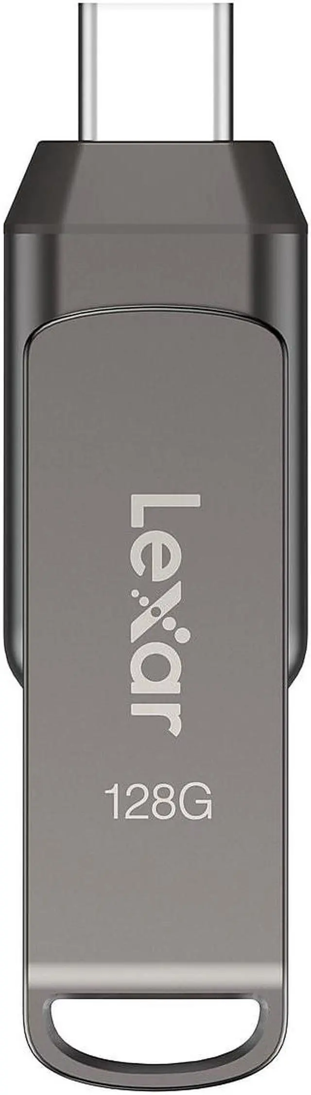 Main image of Lexar JumpDrive D400 Dual 128GB USB 3.1 Flash Drive Titanium (LJDD400-128GBNU)