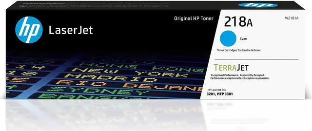 Main image of HP 218A Cyan Toner Cartridge Works with Color Laserjet Pro 3201, MFP 3301 Series, W2181A
