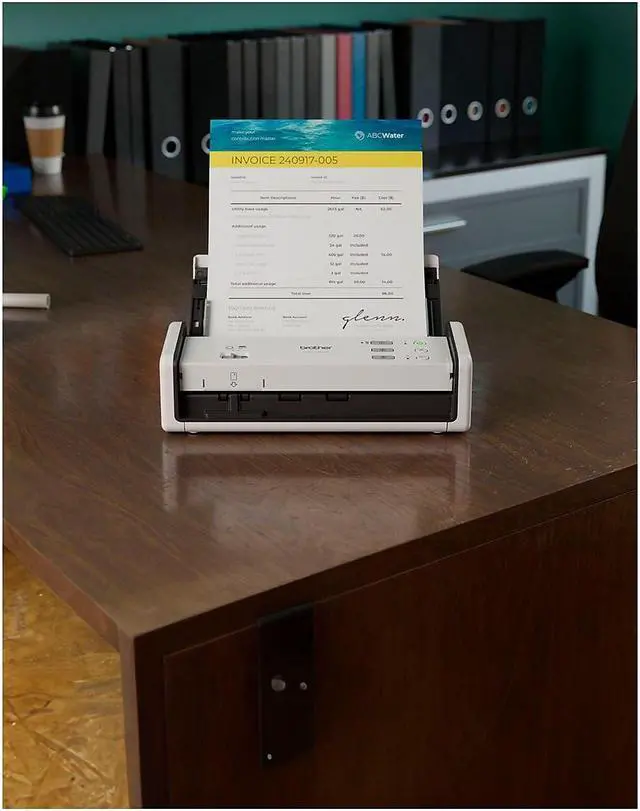 Alt view image 2 of 4 - Brother ADS-1350W Duplex Portable Document Scanner White/Black (ADS1350W)