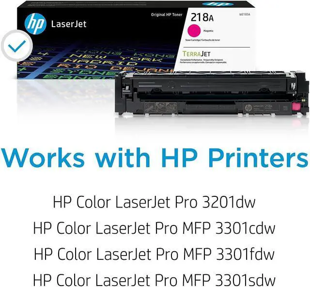 Alt view image 2 of 8 - HP 218A Magenta Toner Cartridge Works with Color Laserjet Pro 3201, MFP 3301 Series, W2183A