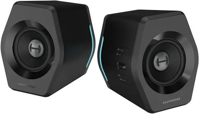 Alt view image 2 of 8 - Edifier G2000 Bluetooth Gaming Speakers with RGB Lights for PC Tablets Black