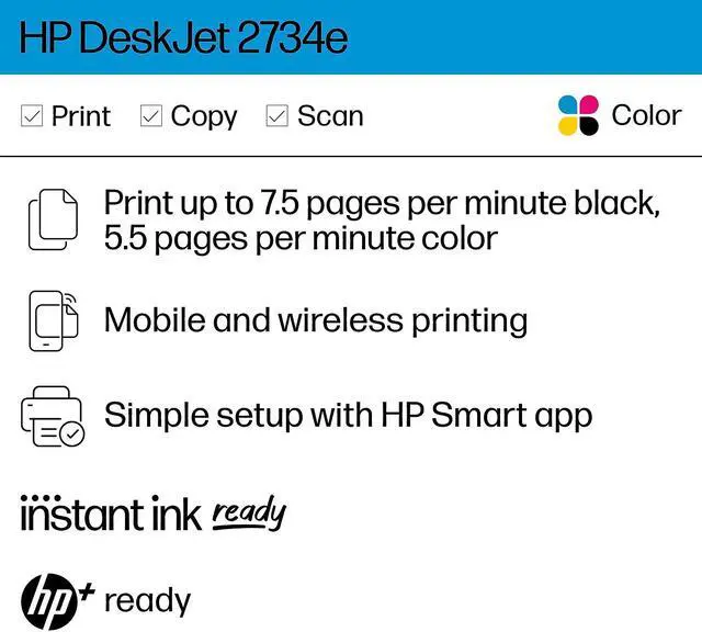 Alt view image 4 of 17 - HP DeskJet 2734e Wireless All-in-One Printer with Instant Ink and HP+