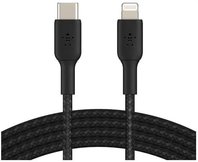 Alt view image 5 of 8 - BELKIN CAA004bt2MBK Black Braided USB-C to Lightning Cable, Boost Charge MFi-Certified iPhone USB-C Cable
