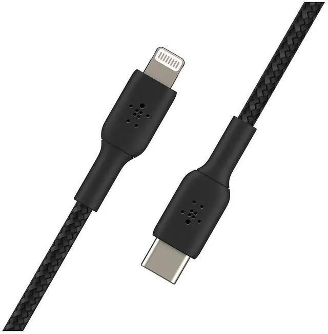 Alt view image 6 of 8 - BELKIN CAA004bt2MBK Black Braided USB-C to Lightning Cable, Boost Charge MFi-Certified iPhone USB-C Cable