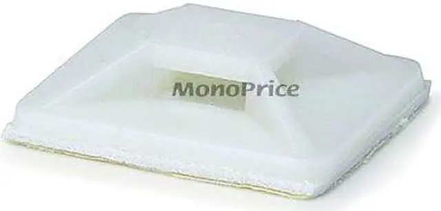 Alt view image 6 of 6 - Monoprice Cable Tie Mounts - 25x25mm - White | 100 Pcs/Pack