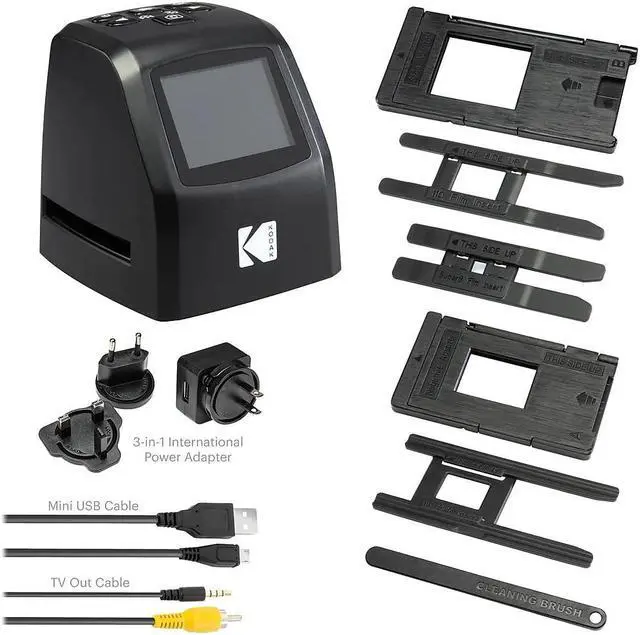 Alt view image 17 of 20 - kodak mini digital film & slide scanner  converts 35mm, 126, 110, super 8 & 8mm film negatives & slides to 22 megapixel jpeg images  includes  2.4 lcd screen  easy load film adapters