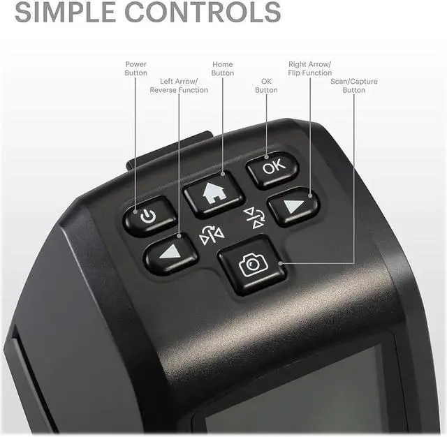 Alt view image 19 of 20 - kodak mini digital film & slide scanner  converts 35mm, 126, 110, super 8 & 8mm film negatives & slides to 22 megapixel jpeg images  includes  2.4 lcd screen  easy load film adapters
