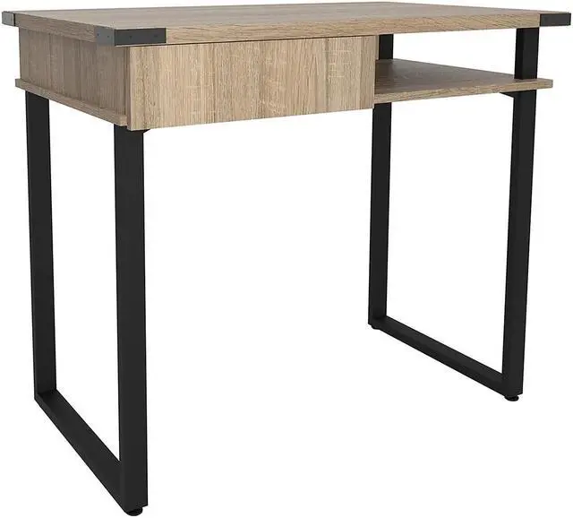 Alt view image 2 of 4 - Safco 5512SDD Mirella SOHO Desk with Drawer - 36.25" x 22.25" x 30" - Black