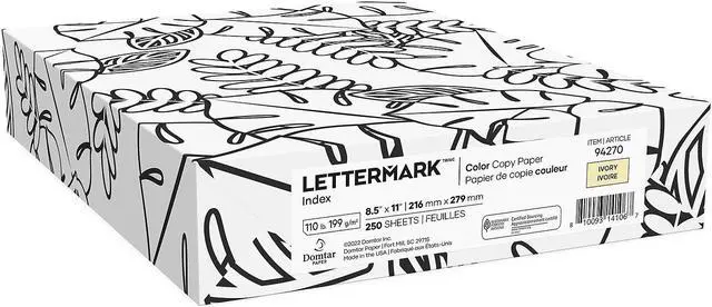 Alt view image 5 of 5 - Ris Paper Domtar 110 lb. Card Stock Ivory 81049