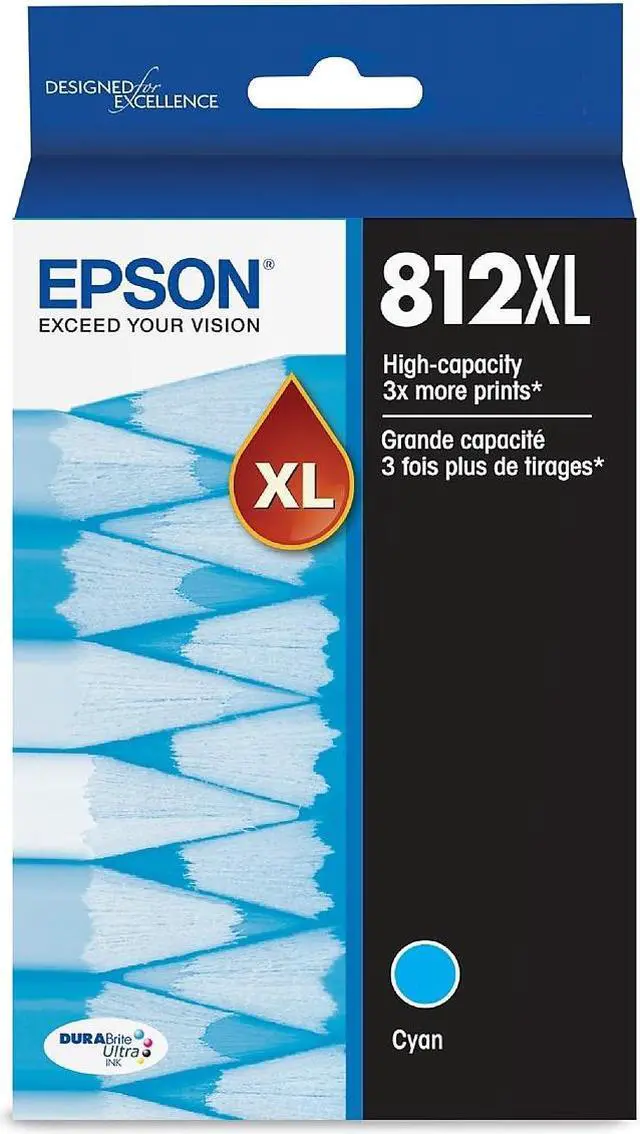 Alt view image 5 of 9 - Epson T812XL220S (T812XL) DURABrite Ultra High-Yield Ink, 1,100 Page-Yield, Cyan