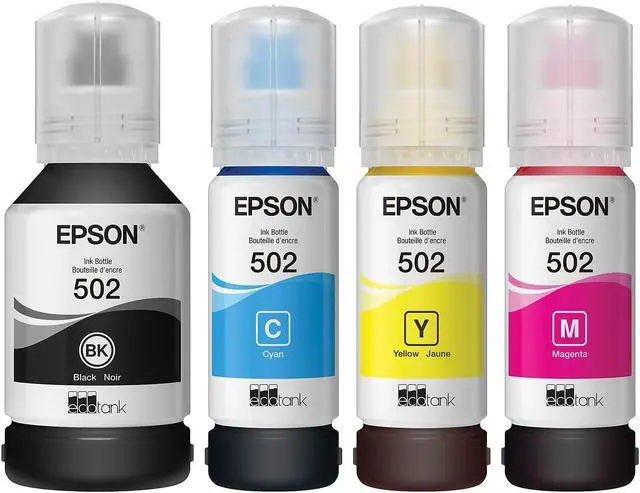 Alt view image 3 of 3 - EPSON T502 T502120-BCS CMYKPB Combo Ink Bottles Black/Cyan/Magenta/Yellow