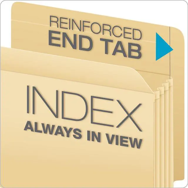 Alt view image 7 of 8 - Pendaflex Manila Drop Front Shelf File Pockets Straight Cut 25 Pockets Letter