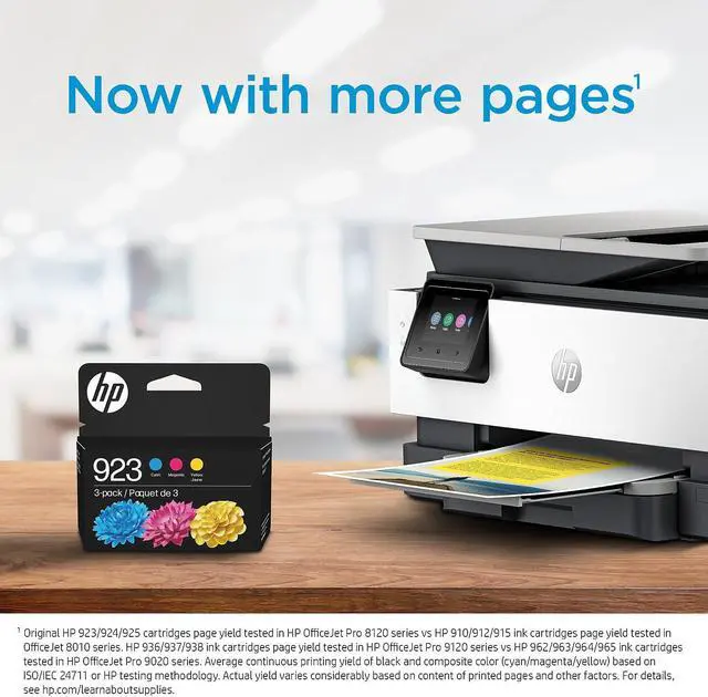 Alt view image 4 of 8 - HP 923 Cyan/Magenta/Yellow Standard Yield Ink Cartridges 3/Pack (6C3Y4LN)