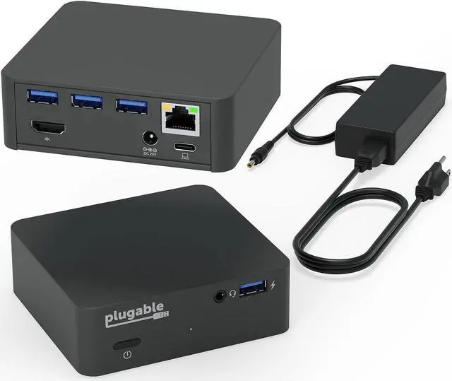 Alt view image 9 of 16 - Plugable USB C Dock with 85W Charging Compatible with Thunderbolt 3 and USB-C MacBooks and Select Windows Laptops (HDMI up to 4K@30Hz, Ethernet, 4X USB 3.0 Ports, USB-C PD, includes VESA Mount)