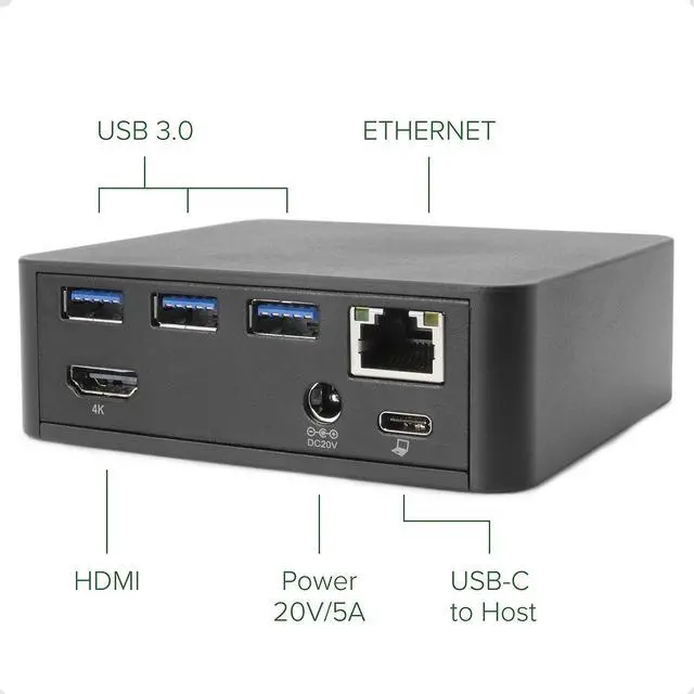 Alt view image 11 of 16 - Plugable USB C Dock with 85W Charging Compatible with Thunderbolt 3 and USB-C MacBooks and Select Windows Laptops (HDMI up to 4K@30Hz, Ethernet, 4X USB 3.0 Ports, USB-C PD, includes VESA Mount)