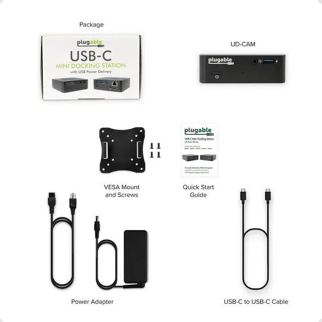 Alt view image 15 of 16 - Plugable USB C Dock with 85W Charging Compatible with Thunderbolt 3 and USB-C MacBooks and Select Windows Laptops (HDMI up to 4K@30Hz, Ethernet, 4X USB 3.0 Ports, USB-C PD, includes VESA Mount)